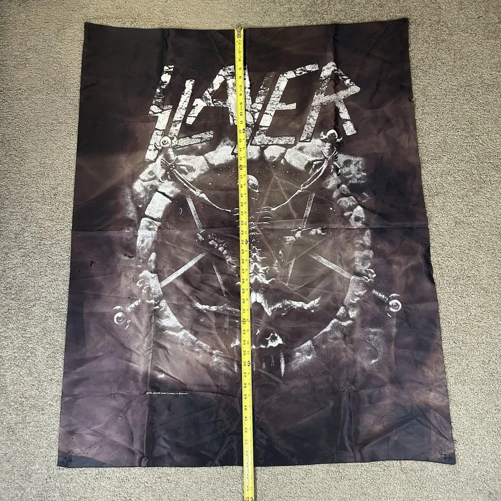 Vintage 1995‎ Slayer Tapestry Flag Brockum Rare Thrash Divine Intervention Metal